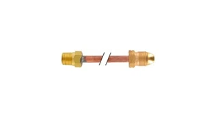 Engineered 20" Propane Pigtail Hose 1/4" M. NPT x M. POL LP Gas Connector Brass - Picture 1 of 1