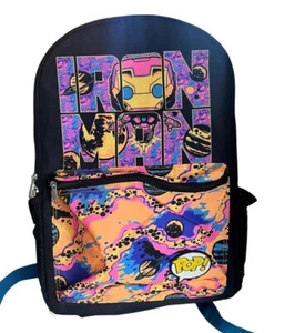 Funko Pop Marvel Iron Man Black Light Backpack Bookbag - Picture 1 of 2