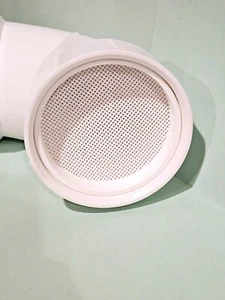 4" PVC Vent Termination, 4.50" OD, Fine Mesh Screen, All Plastic for 4" Fitting - Picture 1 of 6