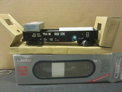 Williams Crown Edition THE ROCK Gondola 6 Wood Barrels & bonus I beam load GC01 - Image 1 of 4