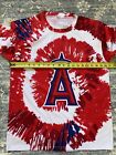Los Angeles Angels 60s Hippy Beach Pool Day Tie Dye Athletic T-Shirt Size XL