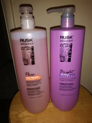 Rusk Sensories Bright Shampoo & Pure Color Protect Mandarin Jasmine Lot Of 2 New - Image 1 of 4
