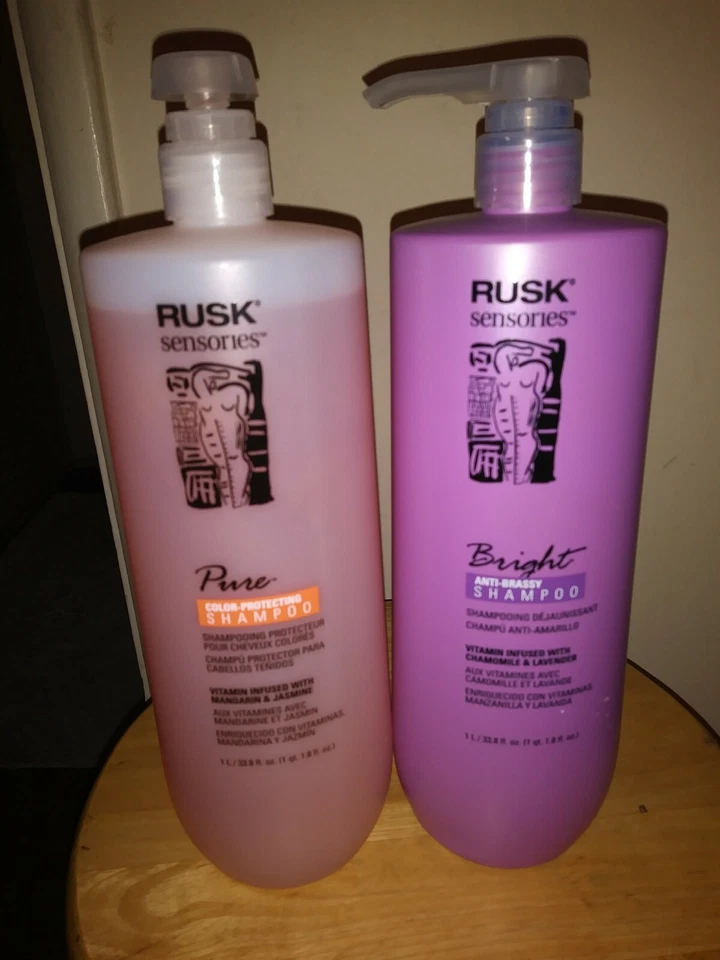 Rusk Sensories Bright Shampoo & Pure Color Protect Mandarin Jasmine Lot Of 2 New - Image 1 of 4