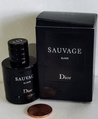 DIOR Sauvage ELIXIR CONCENTRADO Colonia 0,25 oz 7,5 ml NUEVO Mini VIAJE debe leer Foto 1 de 3