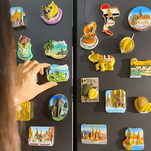 Thailand Scenic Spots Elephant Durian Souvenir 3D Resin Fridge Magnet For Gift - Picture 1 of 28