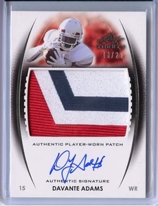 Davante Adams 2014 Leaf Trinity Jumbo Rookie Patch On Card Auto RPA 13/25 - Picture 1 of 2