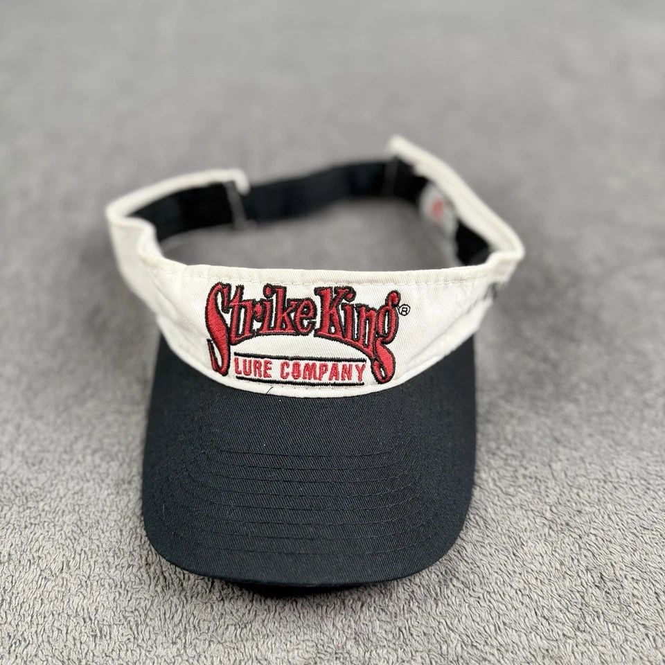 Strike King 钓鱼遮阳帽白色红色可调节 — 第 1/4 张图片