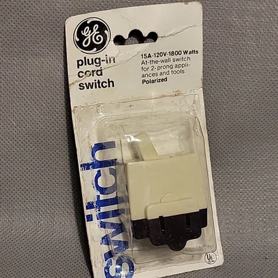 Plug In Cord Switch GE  15A -120V - 1800 Watts - Image 1 of 4