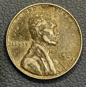 1943 P Lincoln Steel Wheat Cent - REVERSE DIE CRACK ERROR - Picture 1 of 3