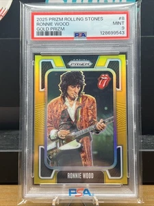 2025 Panini Prizm The Rolling Stones #8 (GOLD Prizm)  RONNIE WOOD  7/10 - Picture 1 of 5