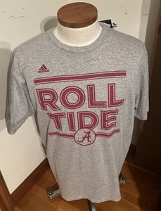 NWT NCAA ALABAMA ROLL TIDE SHORT SLEEVE SHIRT adidas MEN’S SIZE XL - Picture 1 of 2