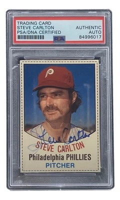 Steve Carlton Signed Phillies 1977 Hostess #117 Trading Card PSA/DNA - Image 1 of 4