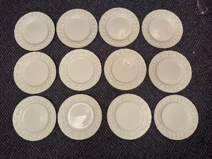 12 PLATOS DE PAN Y MANTEQUILLA CON BORDE DE CÁSCARA DE CREMA PARA VAJILLA DE MADERA DE CUÑA - Imagen 1 de 16