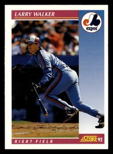Larry Walker 1992 Score #199 Montreal Expos Baseball *201 - Picture 1 of 2