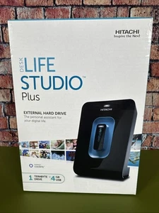 new sealed, Hitachi Desk Life Studio TB External Hard Drive + 4 GB USB - Picture 1 of 7