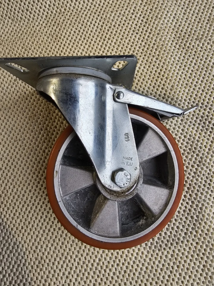 Laufrolle Industrie Universal Rad Dämpfer Anti-Rutsch Dose Drehbar 360 150×40 - Bild 1 von 4