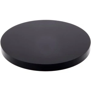 Plymor Black Acrylic Round Standard-Edge Display Base, 4" W x 4" D x 0.375" H - Picture 1 of 1