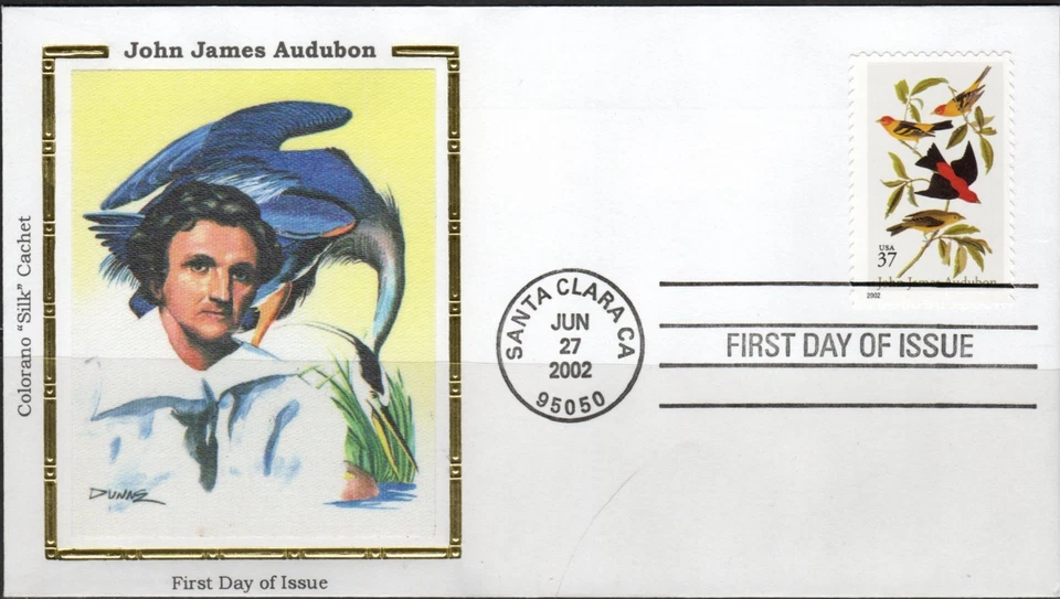 US Scott #3650 FDC, "John James Audubon" Colorano "Silk" Cachet - Image 1 of 1