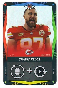 Travis Kelce 2024 UNO Elite NFL FOIL Wild Card Blue Green Red Yellow SSP Chiefs! - Picture 1 of 1