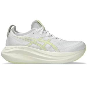 Hombre Asics Gel-Nimbus 27, Blanco/Amarillo Acurrucado, 8 D Mediano EE. UU. - Imagen 1 de 1