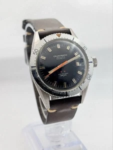 Vintage Caunymatic Skin Diver Automatic ETA 2472 210m Swiss Watch Working - Imagen 1 de 12