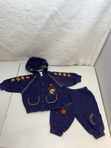 Baby Looney Tunes Infant Sweatsuit TAZ JUMP SHOT 0-6 Mth Hooded Rare 90’s - Picture 1 of 11