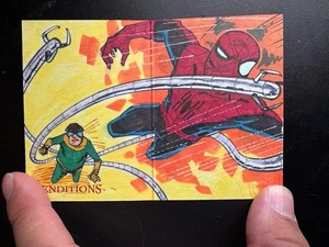 2024 UD Marvel Renditions Dual Sketch Booklet Card Spider-Man & Doc Oc 1/1 - Bild 1 von 3