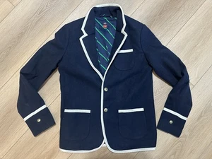Rowing Blazers Blue White Jacket Wool Blend Blazer Sport Coat Rugby Preppy XL 14 - Picture 1 of 8
