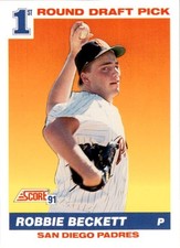 1991 Score San Diego Padres Baseball Card #673 Robbie Beckett Rookie