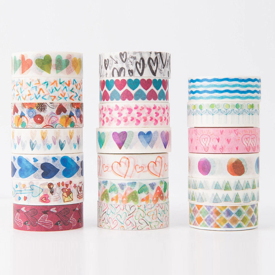 Heart-shaped Washi Tape Paper Masking Tape Scrapbooking Planner Craft DIY Decor  - Image 1 of 4
