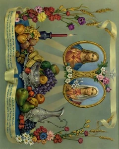 Catholic print picture - GRACE MEALS - 8" x 10" ready to be framed - Picture 1 of 5