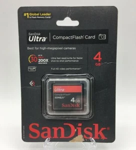 SanDisk 4 GB 30 MB/s ULTRA Compact Flash Memory Card (SDCFH-004G-A11) - Picture 1 of 1
