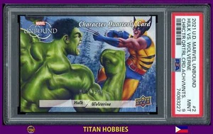 2021 Upper Deck Marvel Unbound Quarterly Achievements #2 Hulk vs Wolverine PSA 9 - Imagen 1 de 2