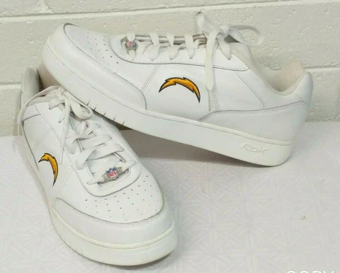MEN'S RBK Reebok NFL Size 15 "LOS ANGELES CHARGERS"SNEAKERS SHOES TENNIS White Cover