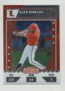 Alex Binelas 2021 PANINI ELITE EXTRA COLLEGE TICKET OPTIC RC #CT-AB CARDINALS - Picture 1 of 1