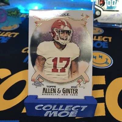 Jaylen Waddle 2021 Topps Allen and Ginter Silver #214 Alabama Miami Dolphins - Image 1 of 4