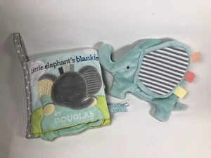 Douglas Baby Soft Book Little Elephants Blankie Cloud Island Crinkle Toy Plush - Picture 1 of 8