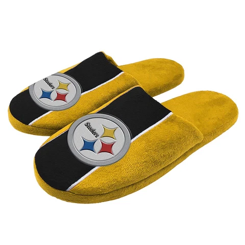 NFL Pittsburgh Steelers Big Logo Slippers Dot Sole Size L by FOCO Cover