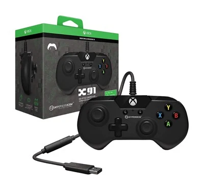 Hyperkin X91 90s Style Controller Xbox Series X/S Xbox One Windows 10/11 Black - Immagine 1 di 4