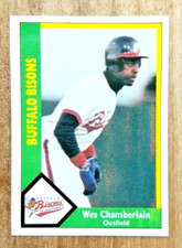 1990 CMC WES CHAMBERLAIN MINOR LEAGUE CARD#23 BUFFALO BISON PHILLIES RED SOX