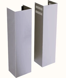 Range Hood Extension for Wall Mount Stainless Steel Chimney Duct Adjustable Cove - Picture 1 of 16