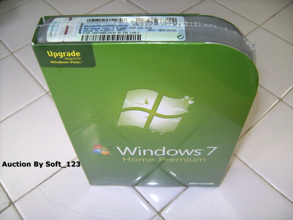 Microsoft Windows 7 Home Premium Upgrade 32 & 64 Bit DVDs MS WIN =RETAIL BOX= - Image 1 of 2