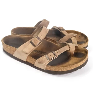 Birkenstock Mayari Saddle Brown Leder Sandalen Schuh Damen Größe EU 38 US 7 - Bild 1 von 10