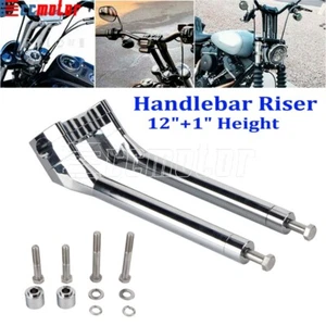 1" Handlebar Riser Kit Pullback for Harley Dyna Street Bob Low Rider Softail XL - Picture 1 of 10
