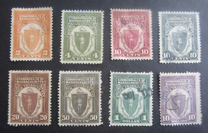 8 Old 1920's - MASSACHUSETTS - STOCK TRANSFER STAMPS - 2 Cents to 10 Dollars - Picture 1 of 2