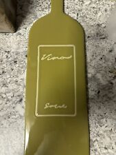 TAG Aspen Grove VINO LOVE Ceramic Wine Bottle Shaped Cheese Board Olive Green