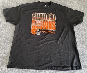 Cleveland Browns Shirt Adult XXLarge 2XL Black Orange NFL Football T Shirt Mens - Picture 1 of 8