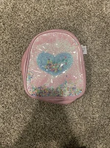 dolgencorp pink Glitter mini backpack with beads- NWT - Picture 1 of 8