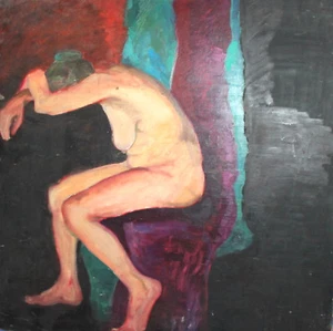 Europäisches Vintage Ölgemälde Akt - Bild 1 von 12