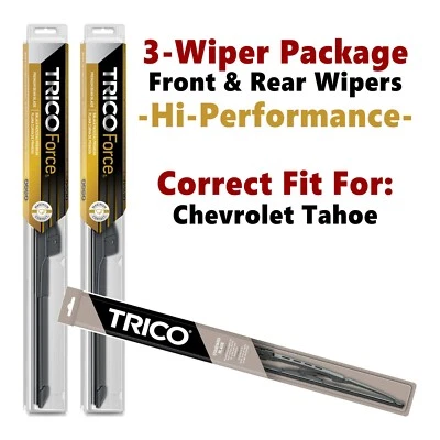 Wipers 3-pk Hi-Performance fits 2000-2006 Chevrolet Tahoe 25220x2/30160 Foto 1 de 4